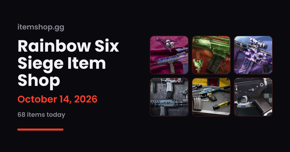 Rainbow Six Siege Item Shop Today — October 10, 2026 | itemshop.gg