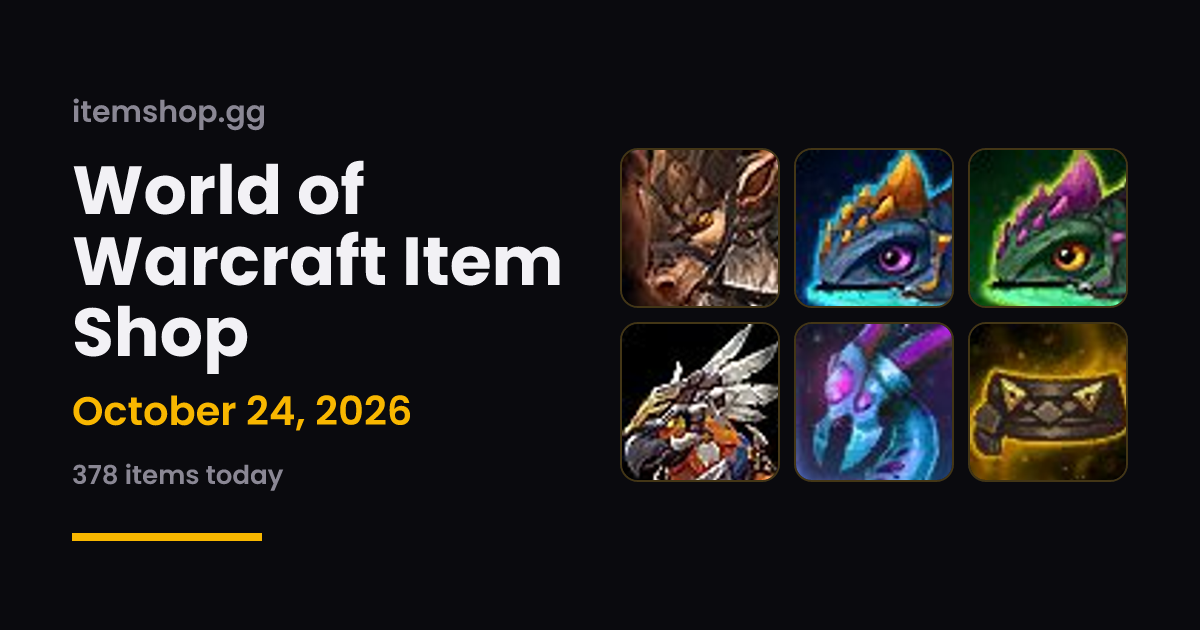 World of Warcraft Trading Post This Month — October 24, 2026 | itemshop.gg